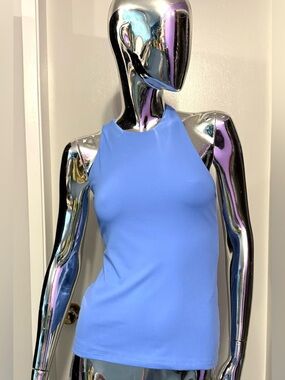 🏖️Summer Sale: Susana Monaco Periwinkle Asymmetrical Back Tank Top - stretchy